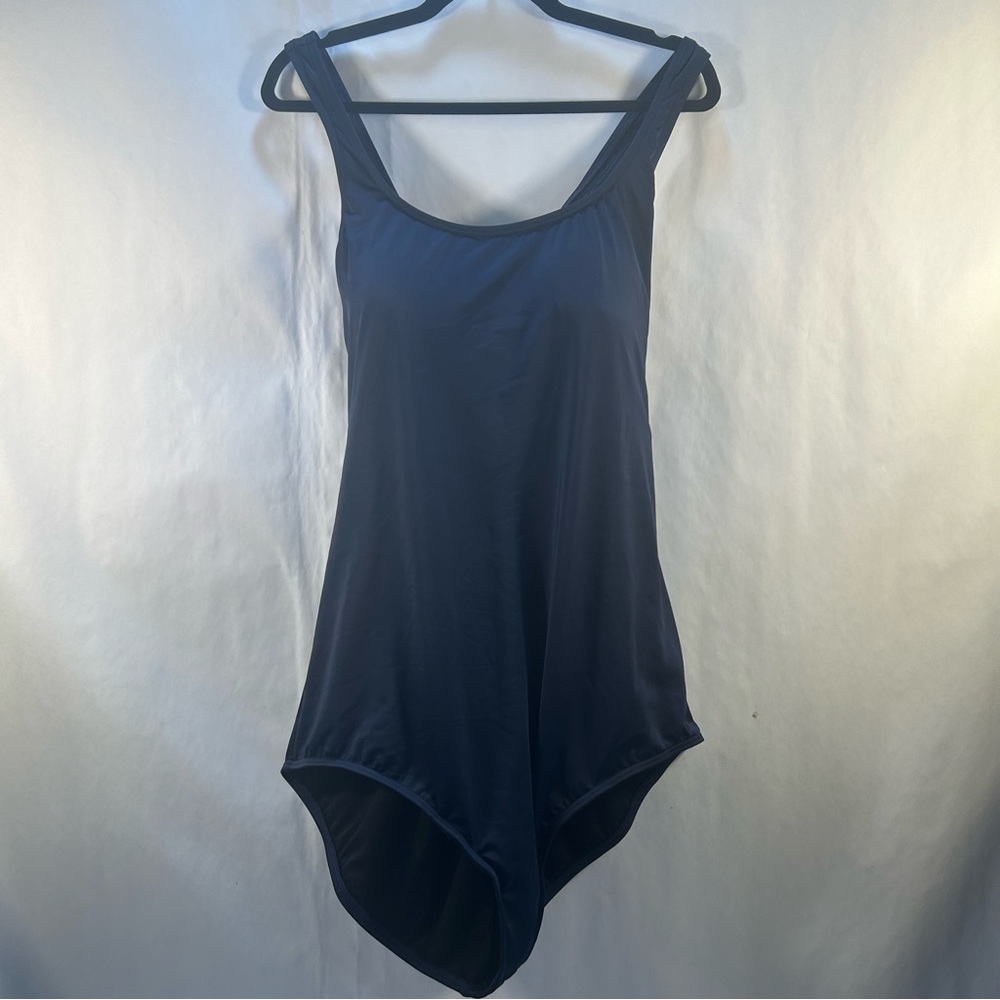 Swimsuits For All Classic Navy One-Piece crisscross back 26 plus size